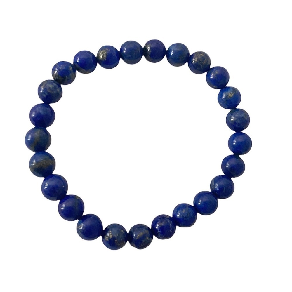Lapis Lazuli Blue Bead Bracelet